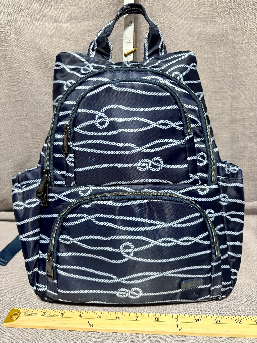 lug Navy & White Rope-Print Backpack - Picture 1 of 10